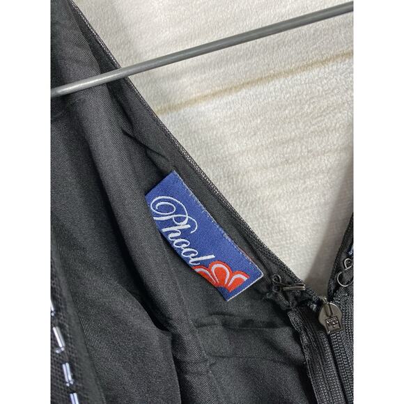 Vtg Phool Dress XL Little Black Beaded Overlay Lined Party 50's Retro Look NEW! - Picture 6 of 12